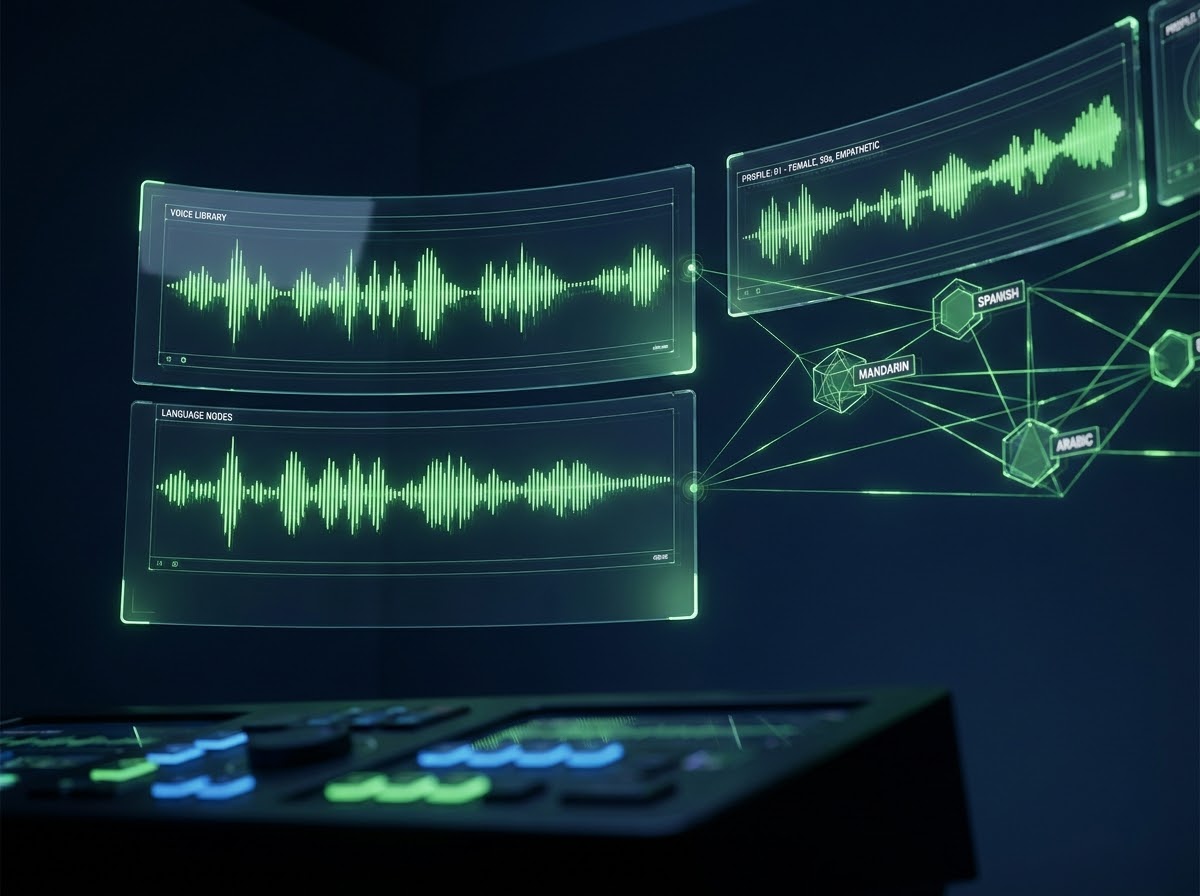 Text-to-speech voice selection interface