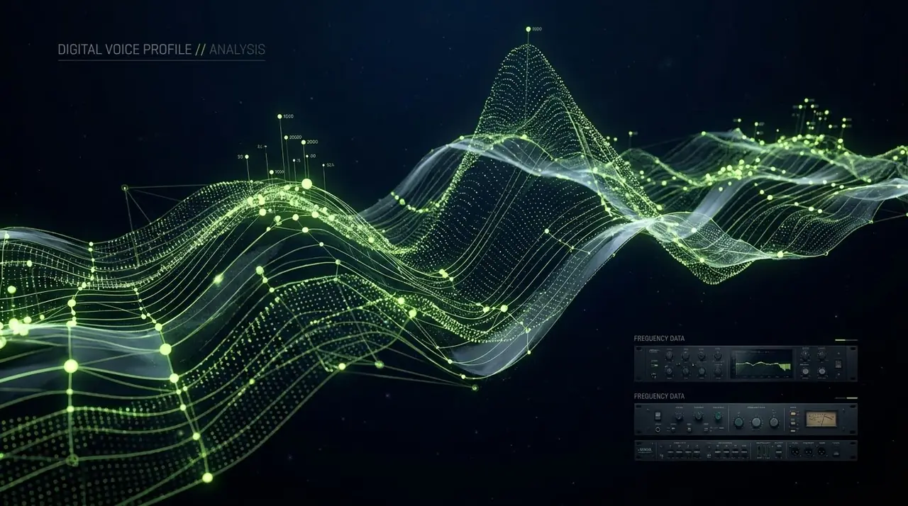 AI voice profile spectrogram visualization
